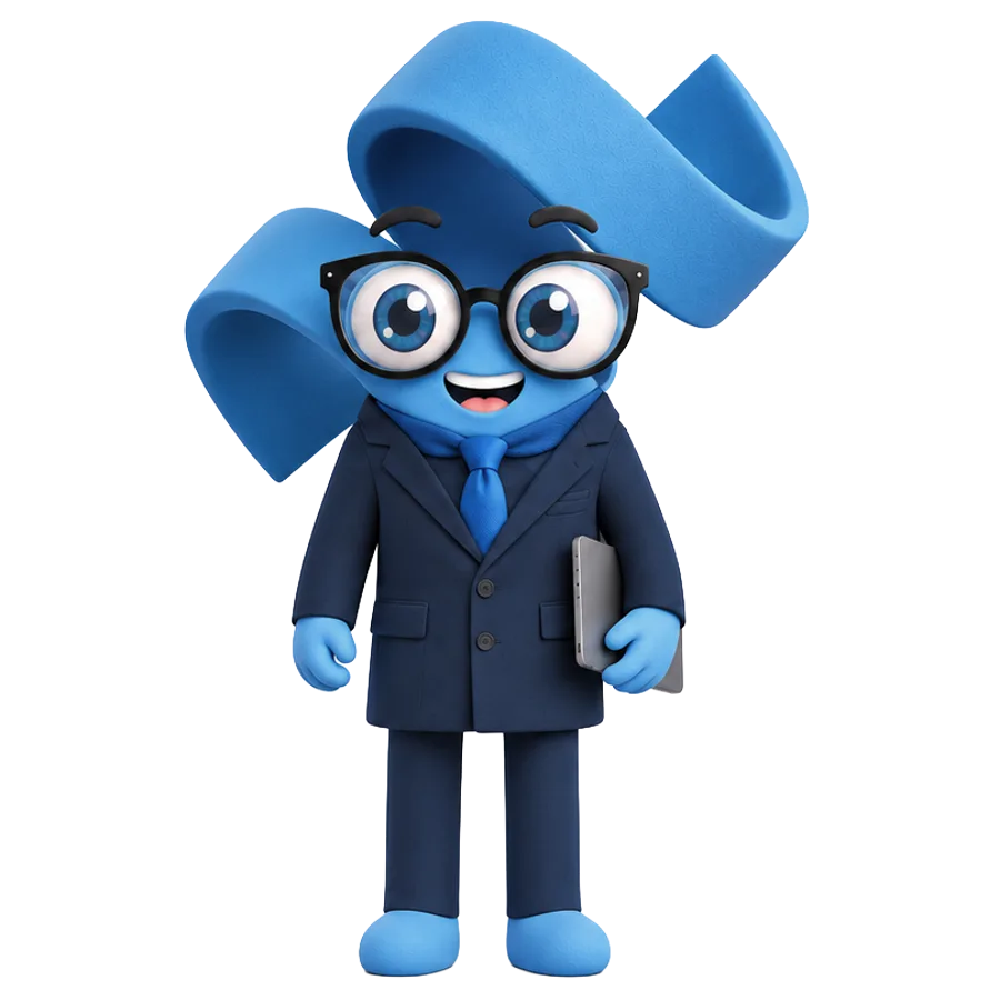 YunabAI mascot holding a tablet